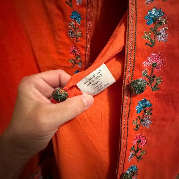 NWT CU It's Only Rock 'n Roll Embroidered Cotton Velvet Long Line Jacket M - Picture 11 of 11